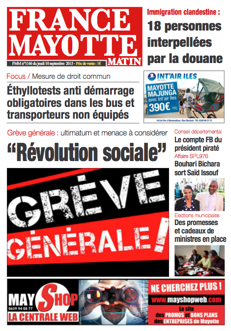 France Mayotte Jeudi 10 septembre 2015