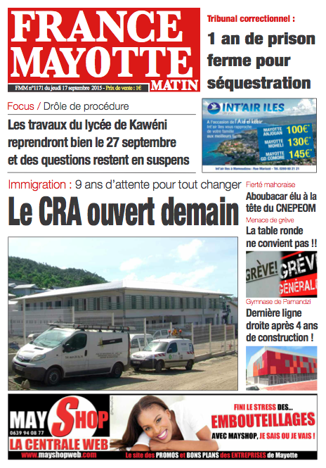 France Mayotte Jeudi 17 septembre 2015
