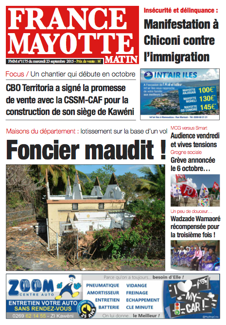 France Mayotte Mercredi 23 septembre 2015