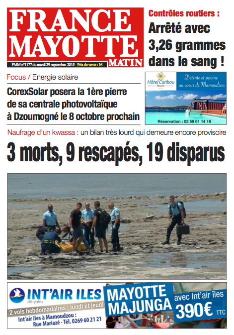 France Mayotte Mardi 29 septembre 2015