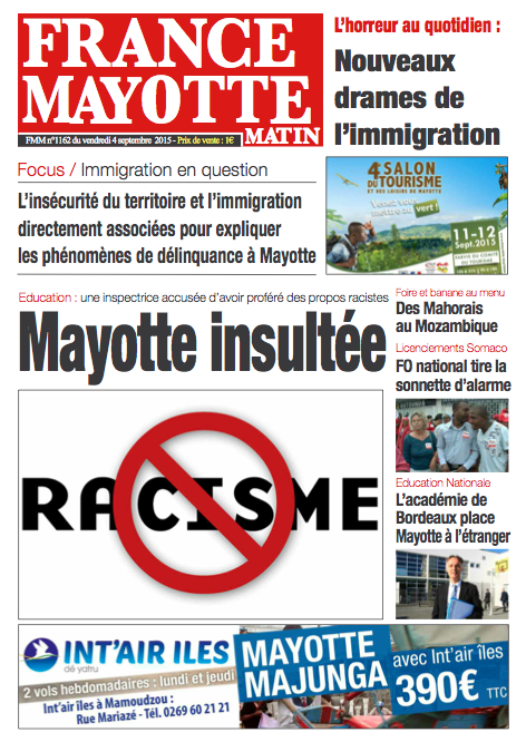 France Mayotte Vendredi 4 septembre 2015