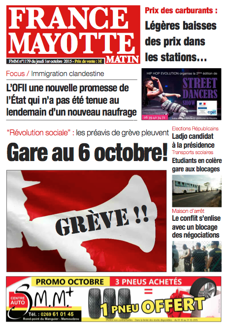 France Mayotte Jeudi 1er octobre 2015