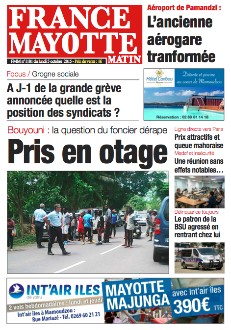 France Mayotte Lundi 5 octobre 2015