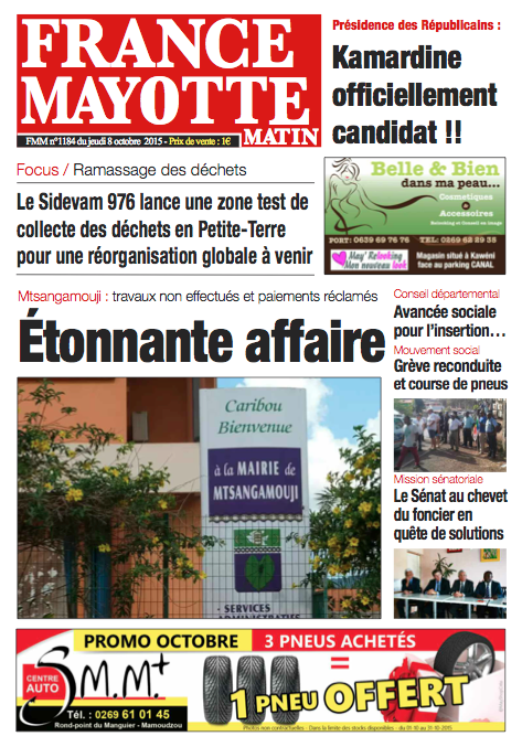 France Mayotte Jeudi 8 octobre 2015