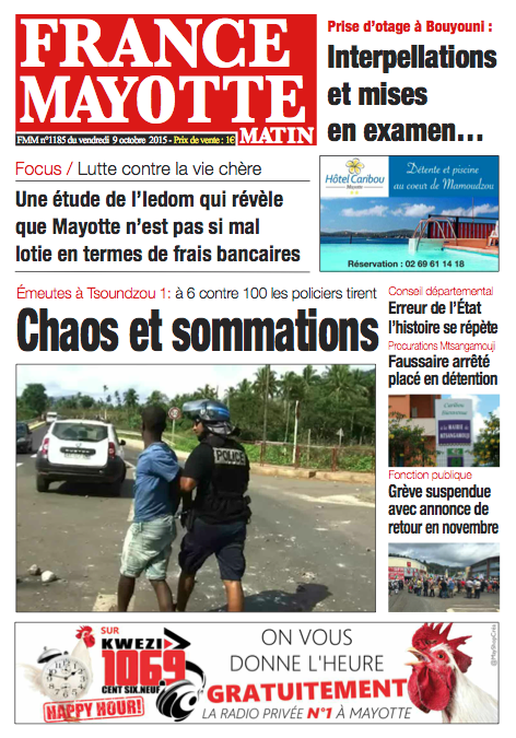 France Mayotte Vendredi 9 octobre 2015