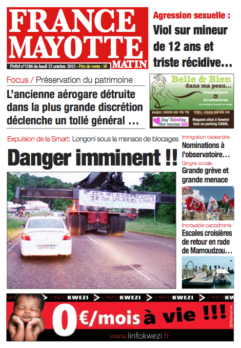 France Mayotte Lundi 12 octobre 2015