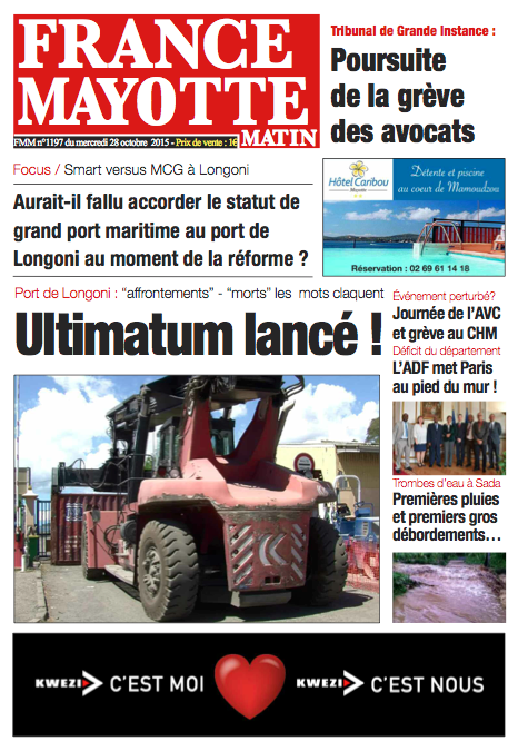 France Mayotte Mercredi 28 octobre 2015