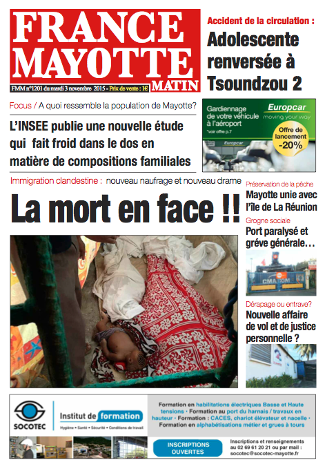 France Mayotte Mardi 3 novembre 2015