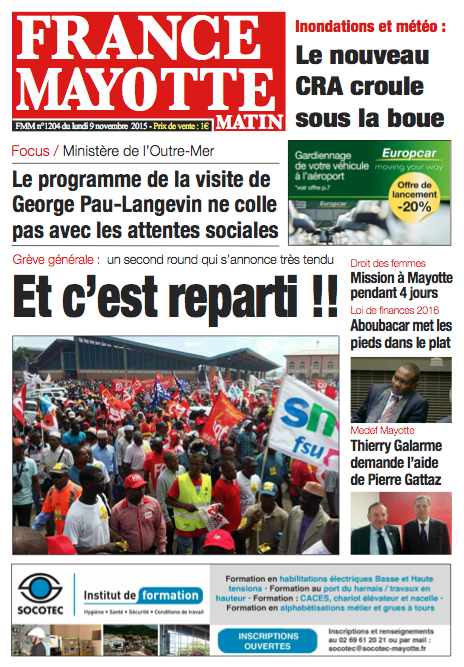France Mayotte Lundi 9 novembre 2015