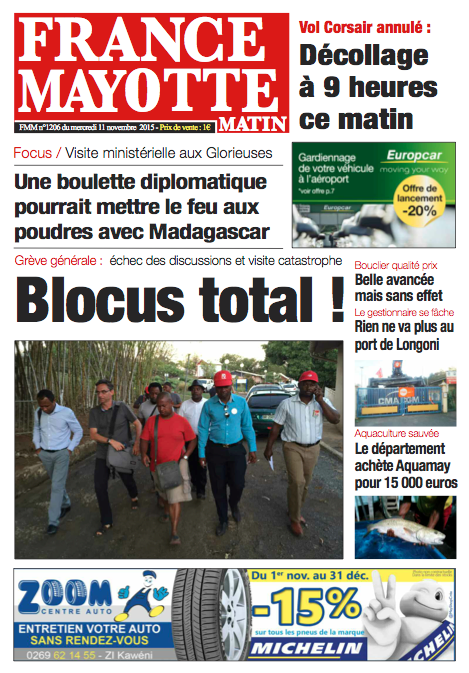 France Mayotte Mercredi 11 novembre 2015
