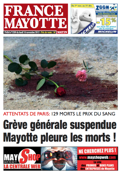 France Mayotte Lundi 16 novembre 2015