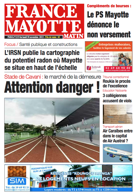 France Mayotte Lundi 30 novembre 2015