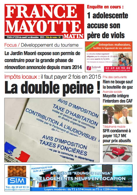 France Mayotte Mardi 1er décembre 2015