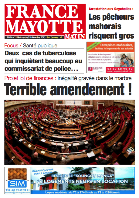 France Mayotte Vendredi 4 décembre 2015