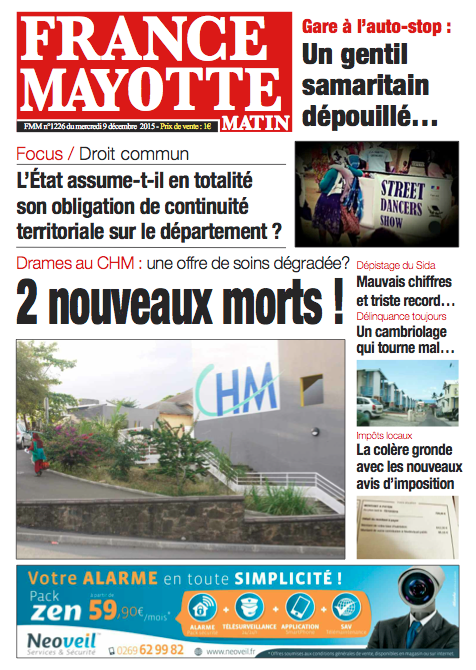 France Mayotte Mercredi 9 décembre 2015