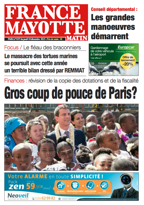 France Mayotte Jeudi 10 décembre 2015