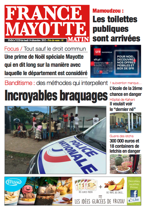 France Mayotte Lundi 14 décembre 2015