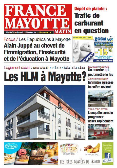 France Mayotte Mardi 15 décembre 2015