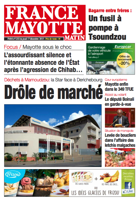 France Mayotte Jeudi 17 décembre 2015