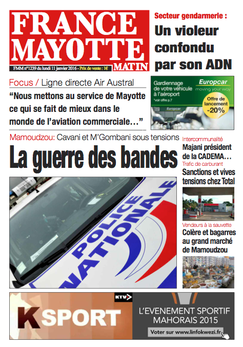 France Mayotte Lundi 11 janvier 2016