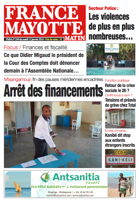 France Mayotte Mardi 12 janvier 2016