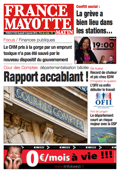 France Mayotte Jeudi 14 janvier 2016