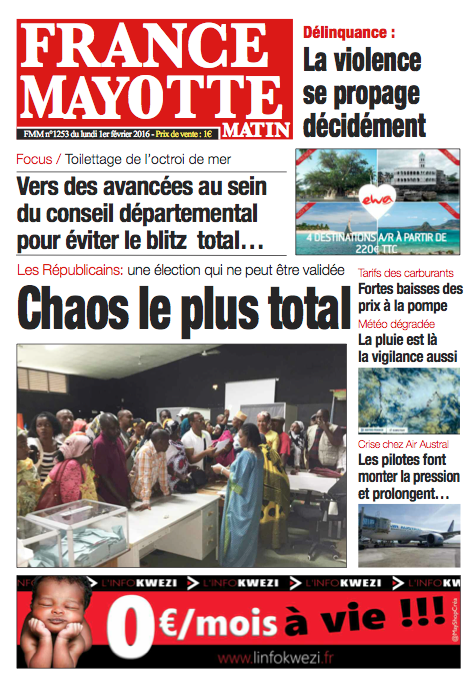 France Mayotte Lundi 1er février 2016