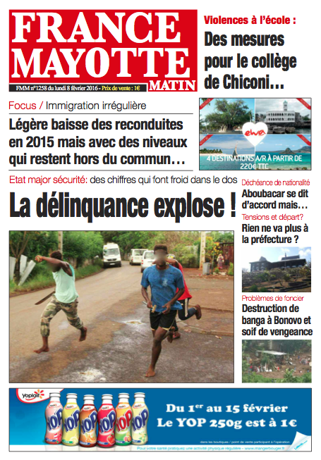 France Mayotte Lundi 8 février 2016