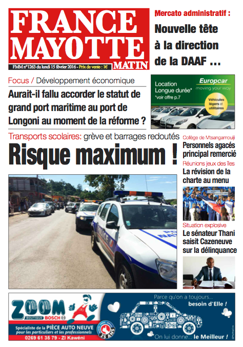 France Mayotte Lundi 15 février 2016