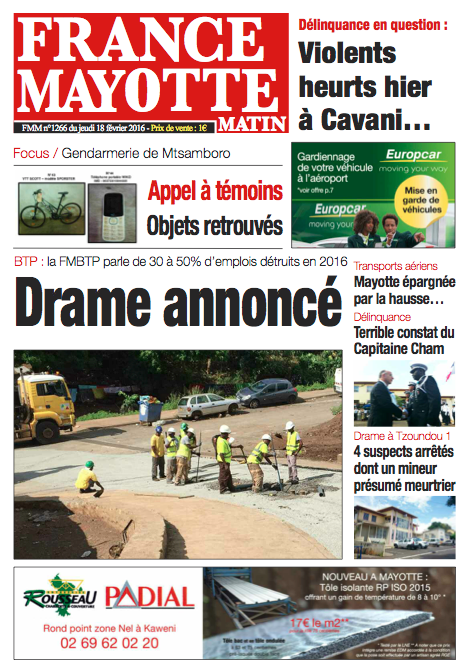 France Mayotte Jeudi 18 février 2016