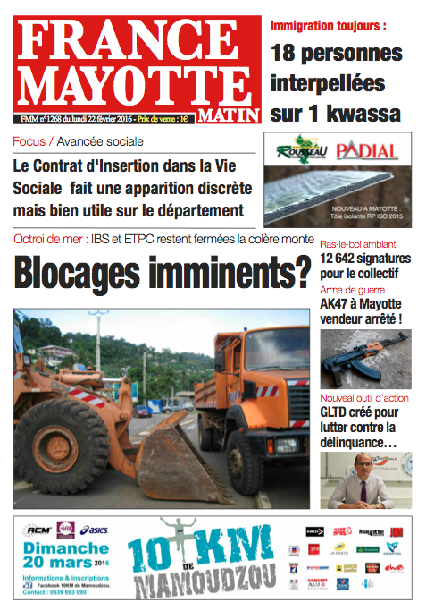France Mayotte Lundi 22 février 2016