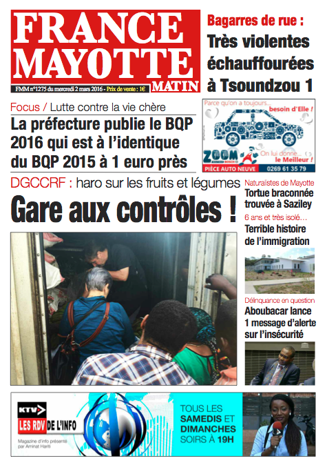 France Mayotte Mercredi 2 mars 2016