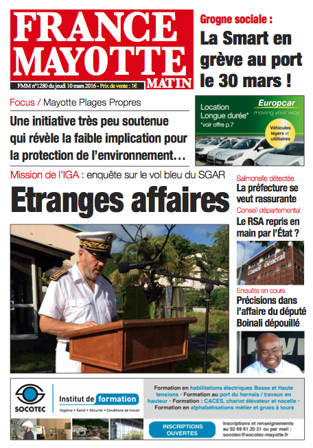 France Mayotte Jeudi 10 mars 2016