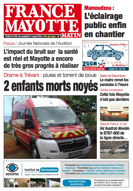France Mayotte Vendredi 11 mars 2016