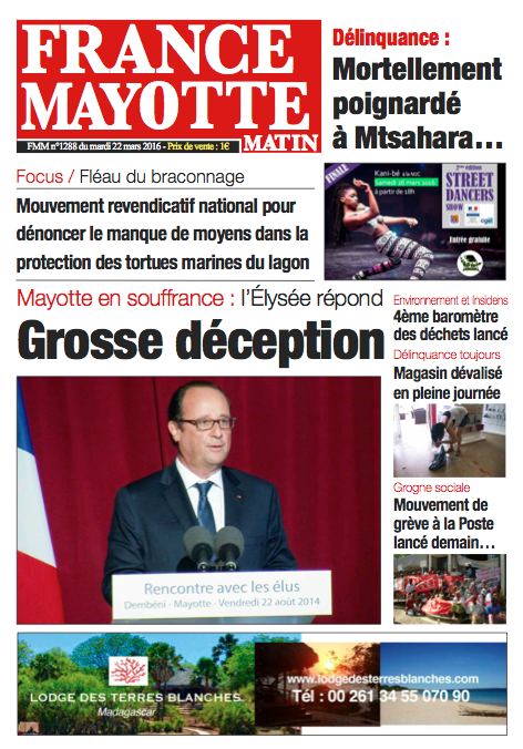 France Mayotte Mardi 22 mars 2016