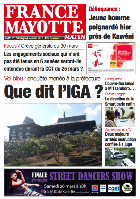 France Mayotte Jeudi 24 mars 2016