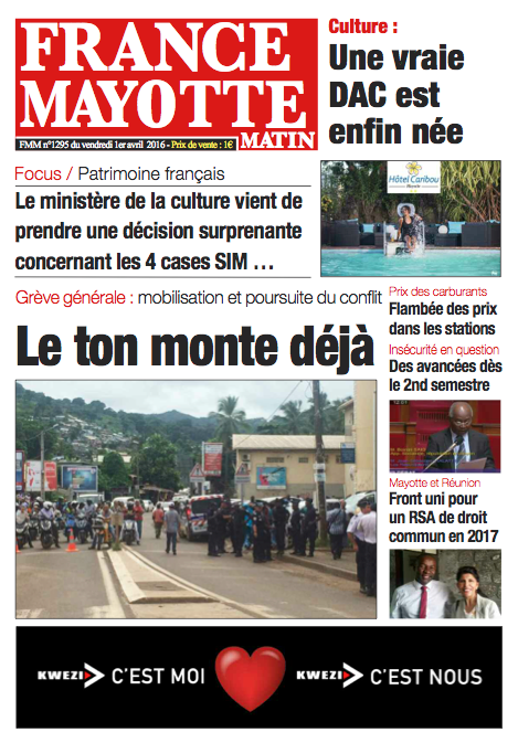 France Mayotte Vendredi 1er avril 2016