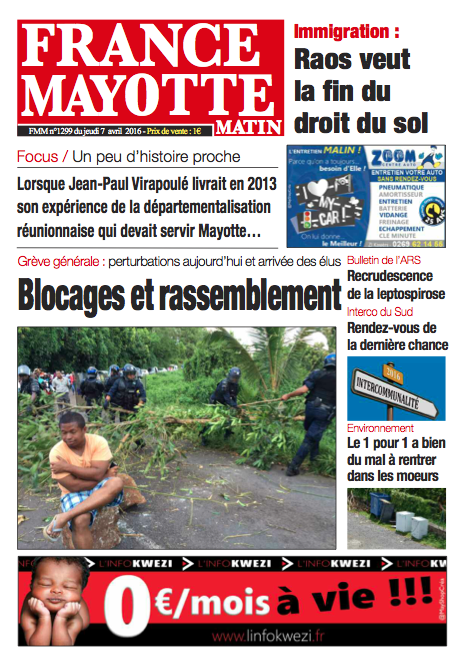 France Mayotte Jeudi 7 avril 2016