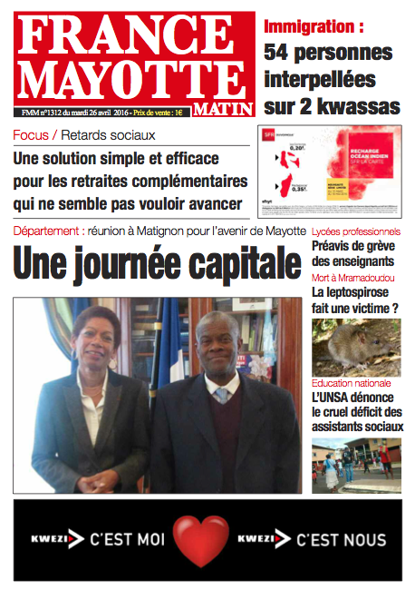 France Mayotte Mardi 26 avril 2016