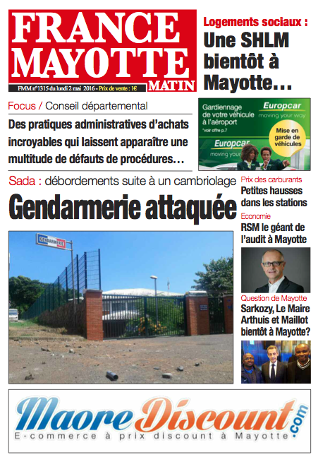 France Mayotte Lundi 2 mai 2016