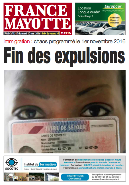 France Mayotte Mardi 10 mai 2016