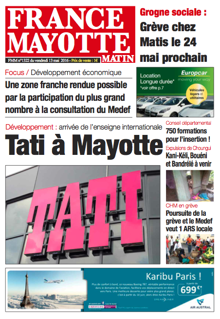 France Mayotte Vendredi 13 mai 2016