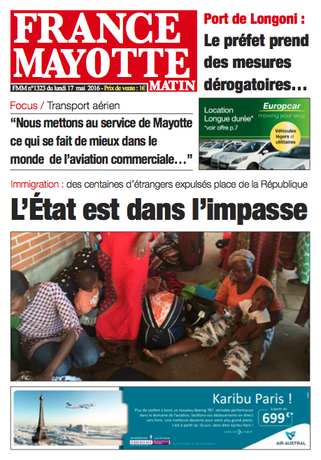 France Mayotte Mardi 17 mai 2016