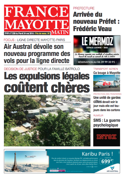 France Mayotte Mardi 24 mai 2016