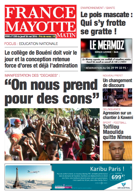 France Mayotte Jeudi 26 mai 2016