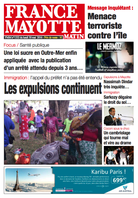 France Mayotte Lundi 30 mai 2016
