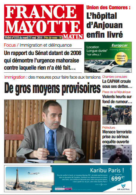 France Mayotte Mardi 31 mai 2016