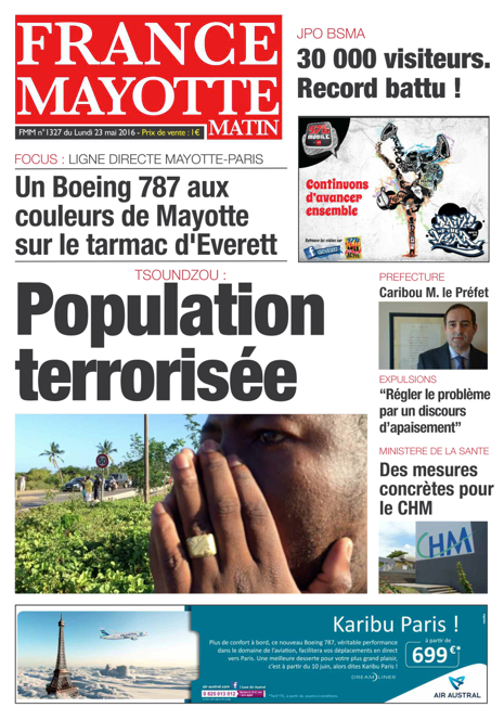 France Mayotte Lundi 23 mai 2016