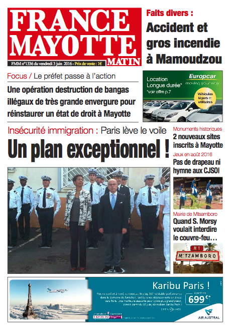 France Mayotte Vendredi 3 juin 2016