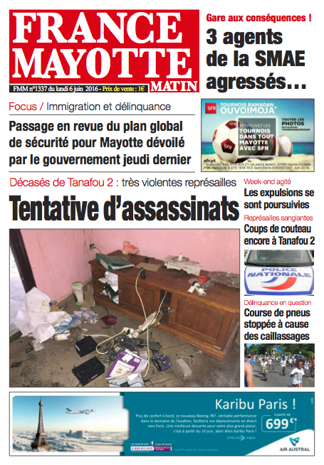 France Mayotte Lundi 6 juin 2016